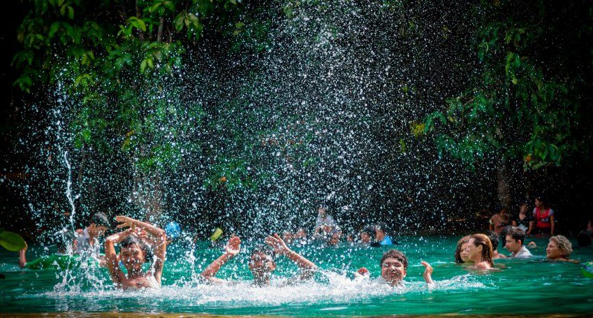 Piscinas fluviales en Los Argüellos